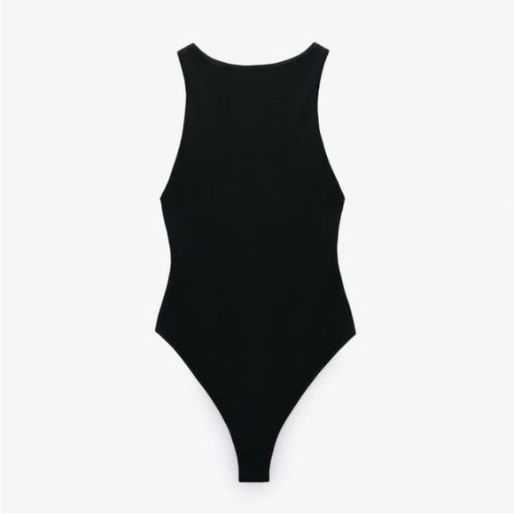 Zara Black High Neck Bodysuit - Picture 2 of 3